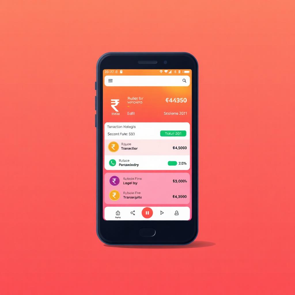 Illustration of a phone showing a TBuddy wallet balance and transaction history.